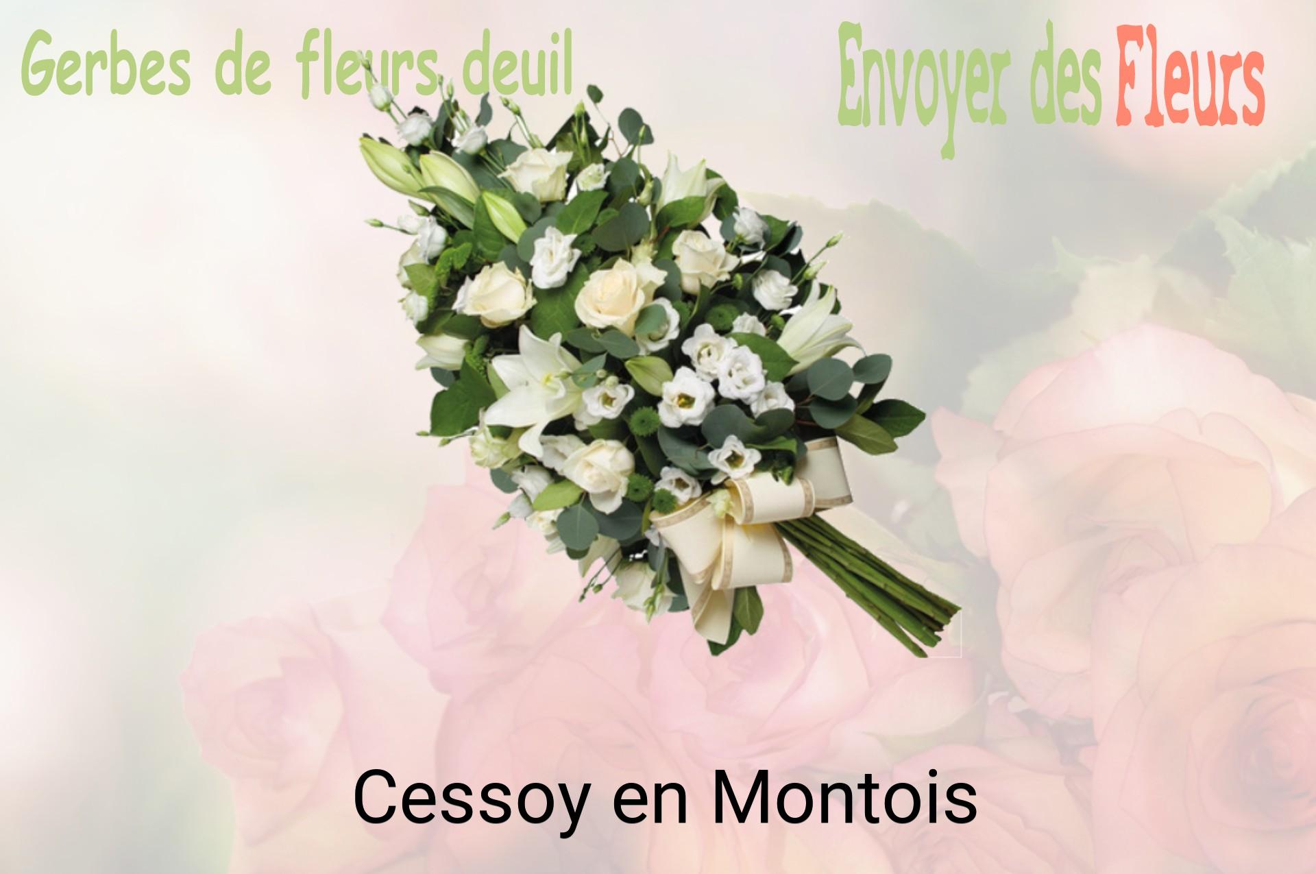 Gerbe de fleurs de deuil livrée à Cessoy-en-Montois